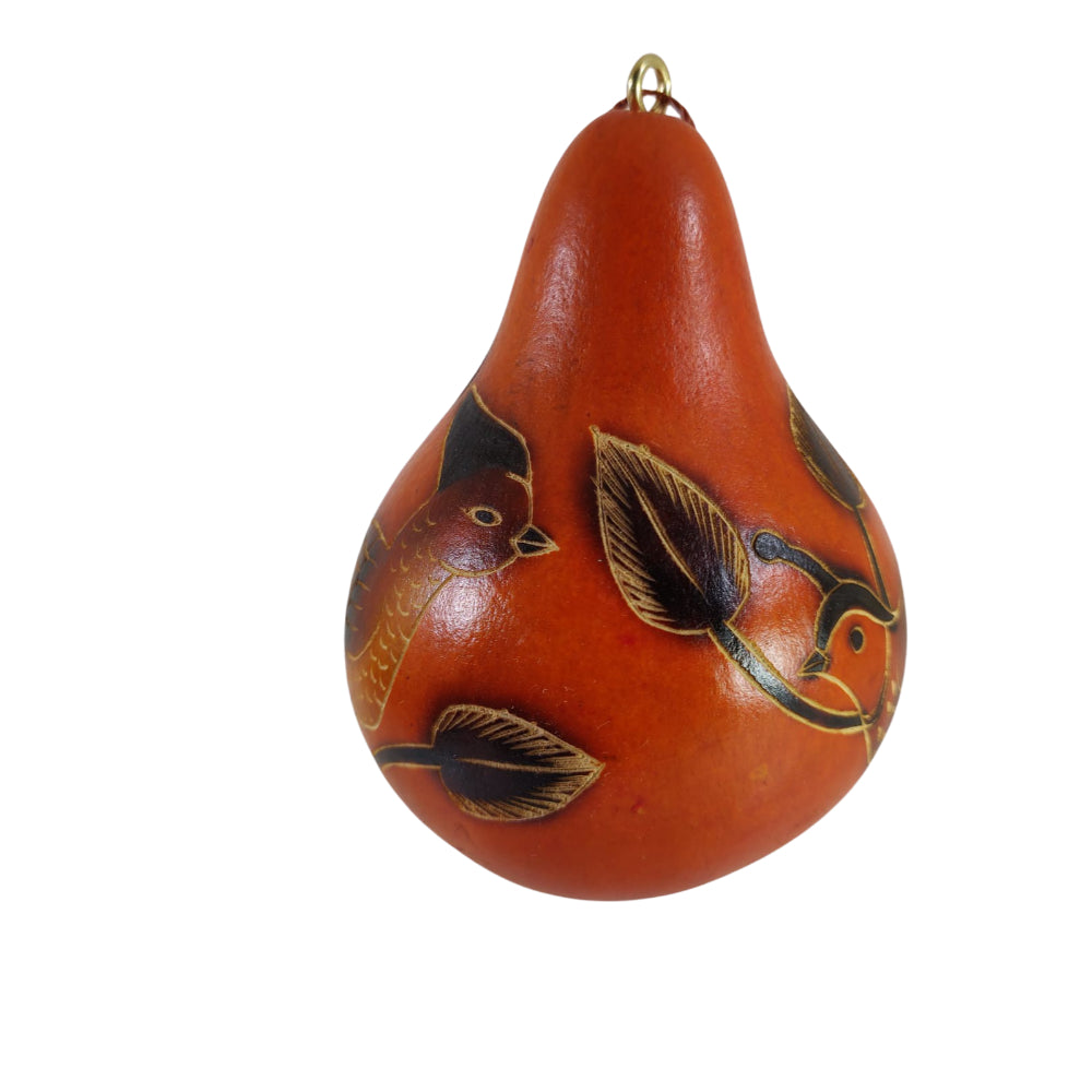 Luxury Bird Handmade Christmas Tree Ornament Decoration - Peruvian Traditional Gourds (Set of Three)