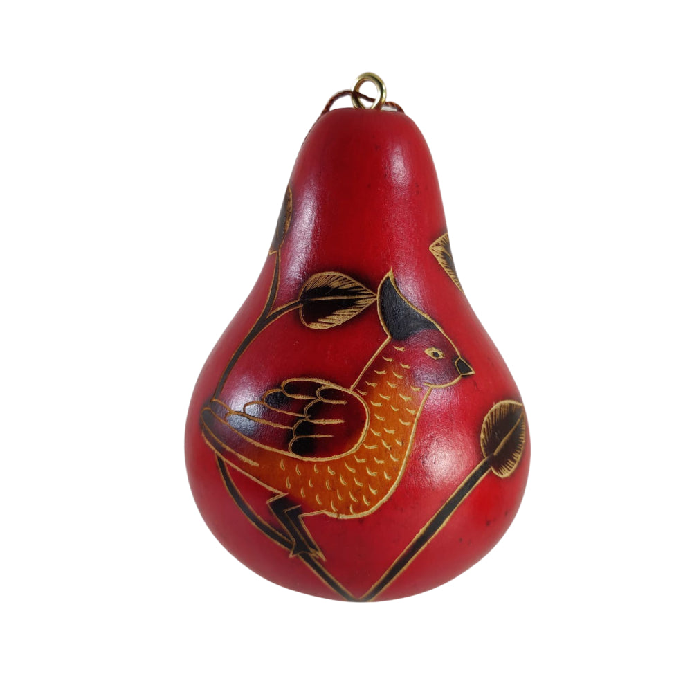 Luxury Bird Handmade Christmas Tree Ornament Decoration - Peruvian Traditional Gourds (Set of Three)