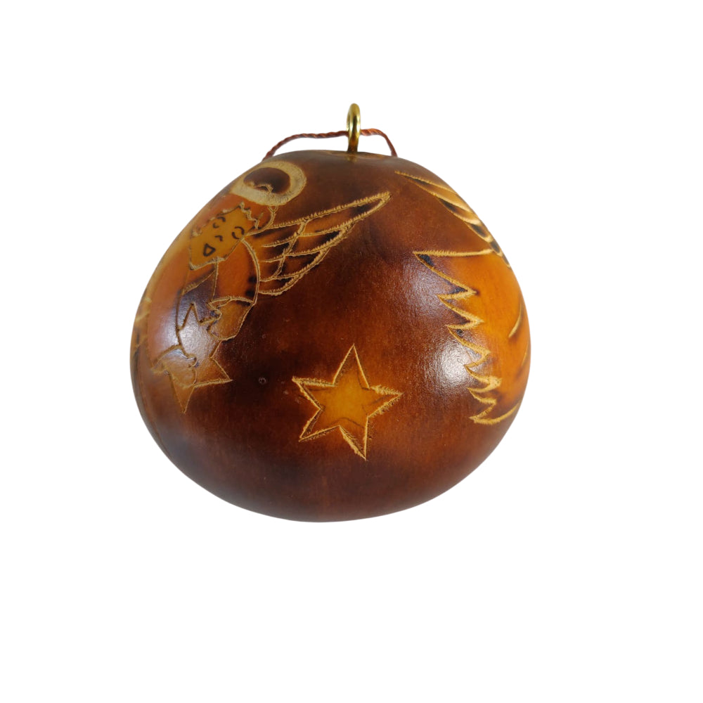 Luxury Christmas Nativity Handmade Christmas Tree Ornament Decoration - Peruvian Traditional Gourds (1 x $18.95 & Set of Two $32.95)