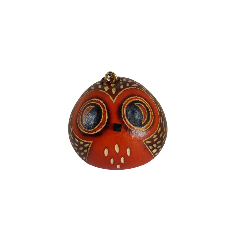 Deluxe Owl Ornament Handmade Christmas Tree Ornament Decoration - Peruvian Traditional Gourds