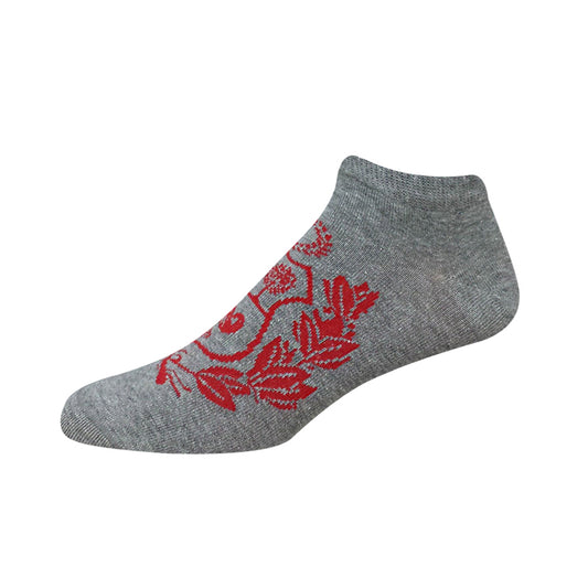 Perú Shield Designed "Unisex" Cotton Socks - Gray