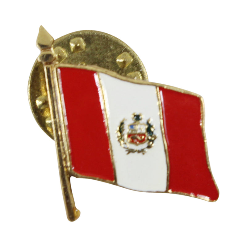 Pin de solapa chapado en oro unisex souvenir peruano