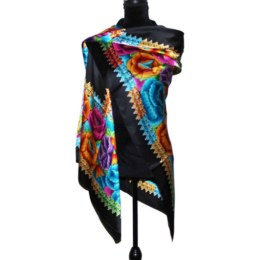 Luxury Pure Silk Reversible Shawl for Women - Peru Gift Shop