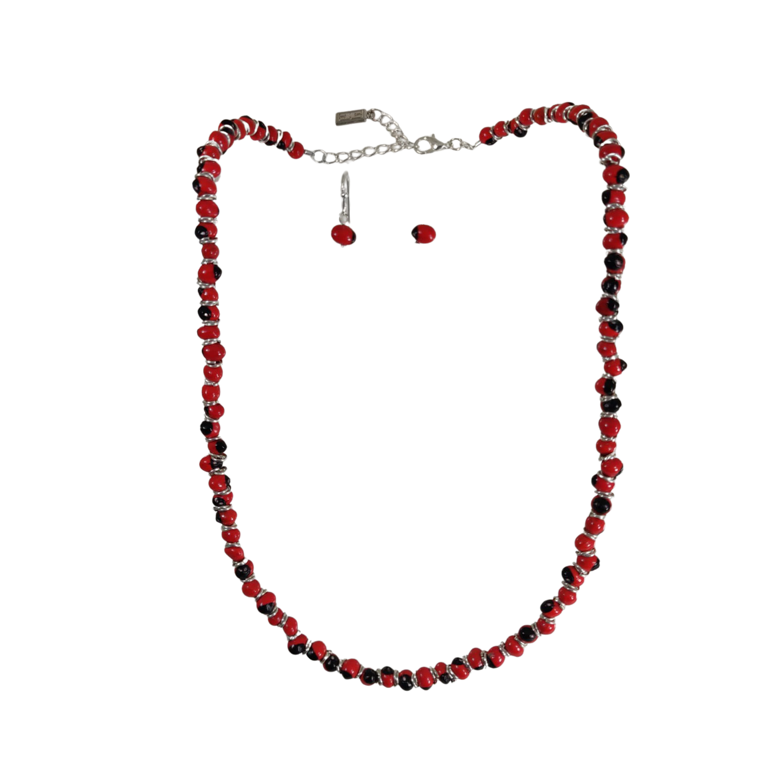 Classic Huayruro seed necklace handmade Peruvian good luck jewelry by Evelyn Brooks