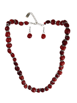 Classic Set Ecofriendly Red & Black Good Luck Necklace 16"-24"