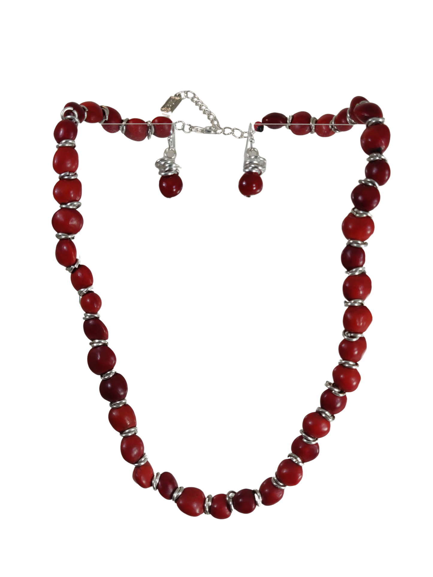 Sterling Silver Classic Red & Black Good Luck Necklace 16"-24"