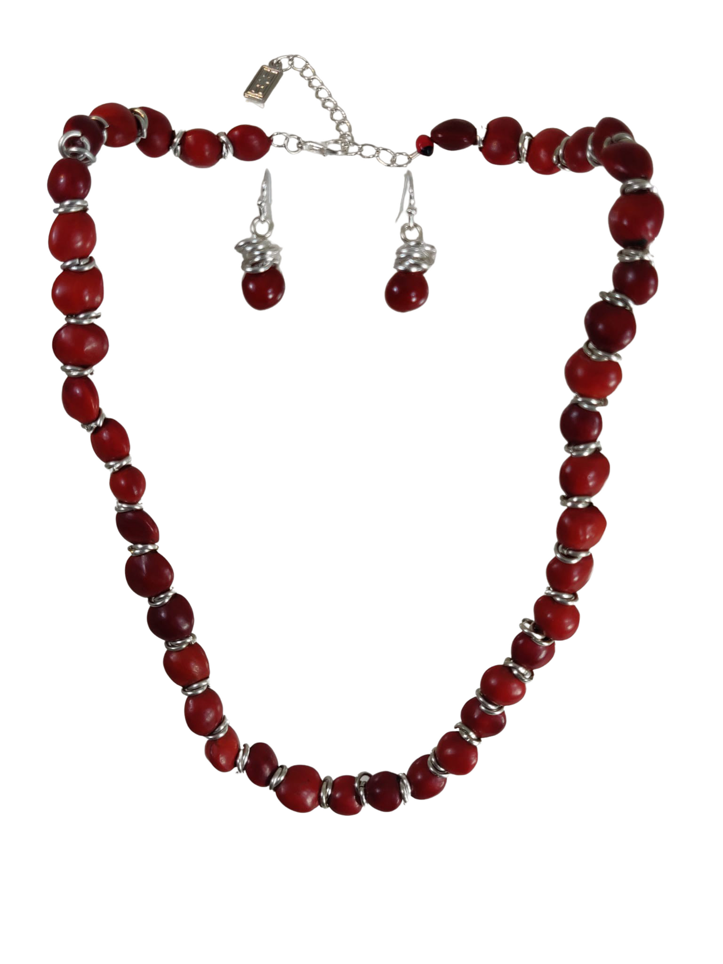 Sterling Silver Classic Red & Black Good Luck Necklace 16"-24"