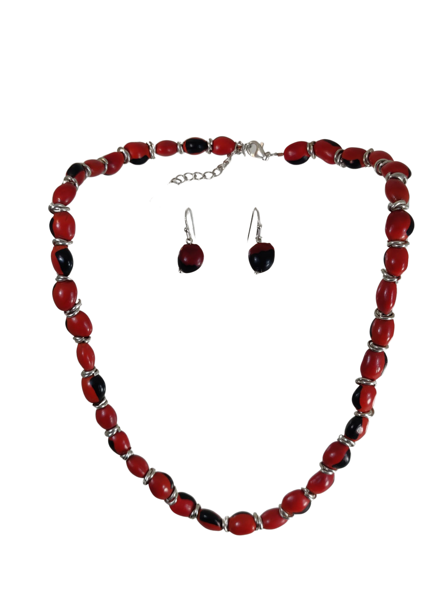 Sterling Silver Classic Red & Black Good Luck Necklace 16"-24"