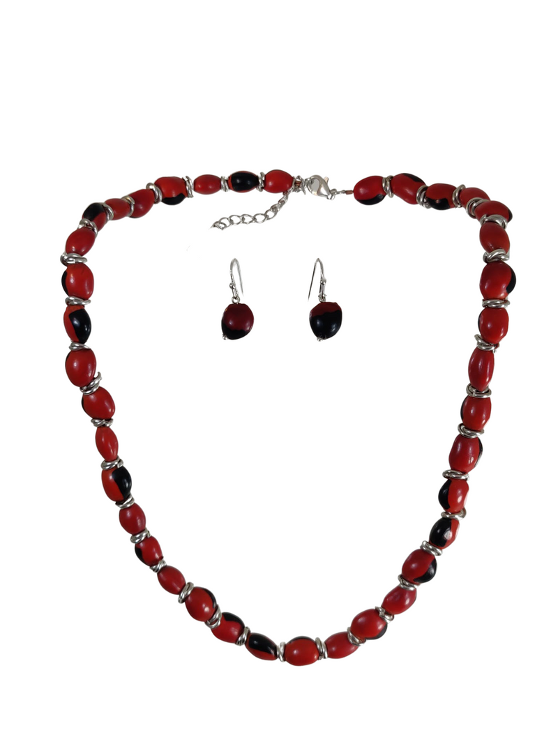 Copy of Sterling Silver Classic Red & Black Good Luck Necklace 16"-24"