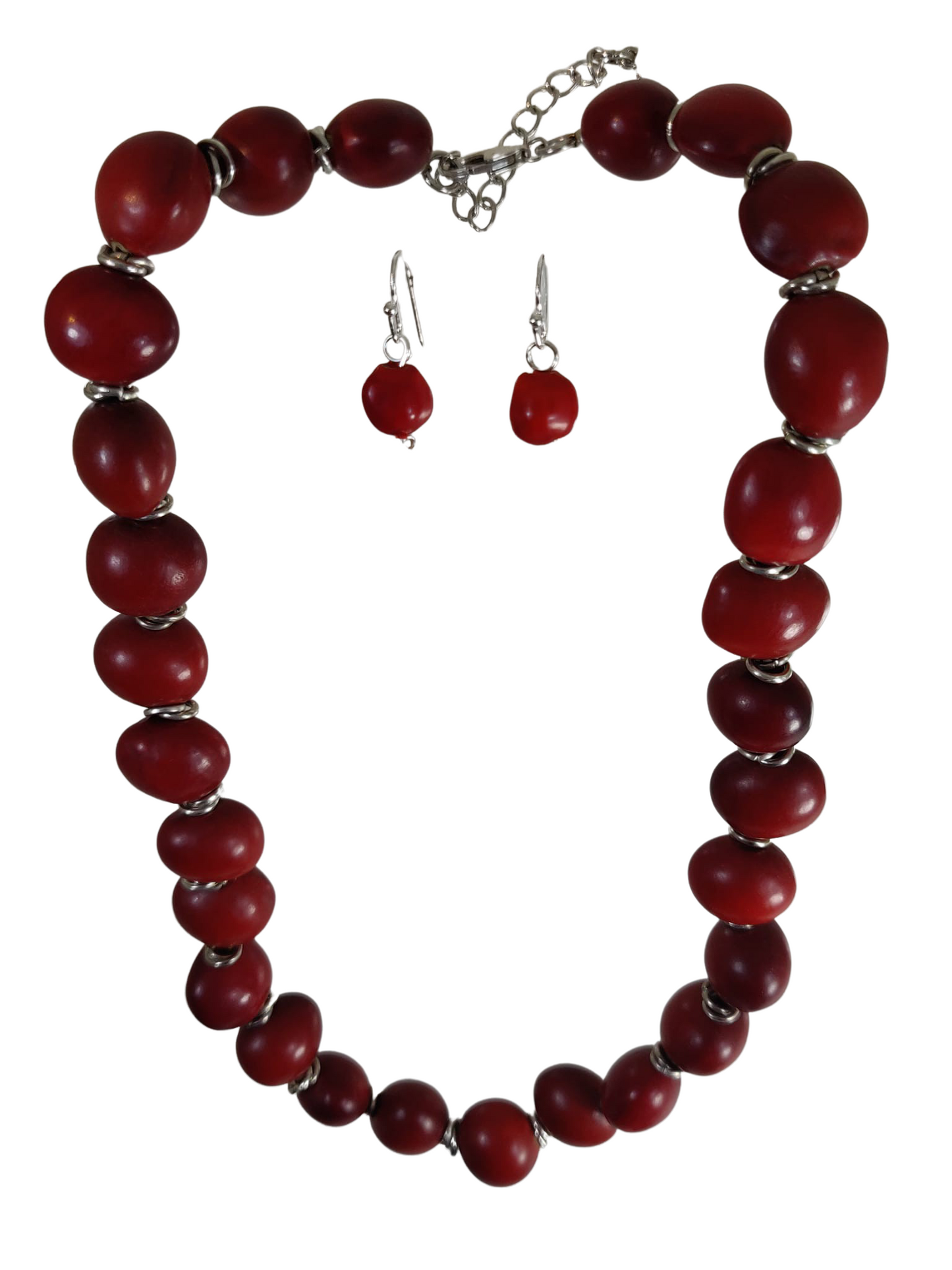 Sterling Silver Classic Red & Black Good Luck Necklace 16"-24"