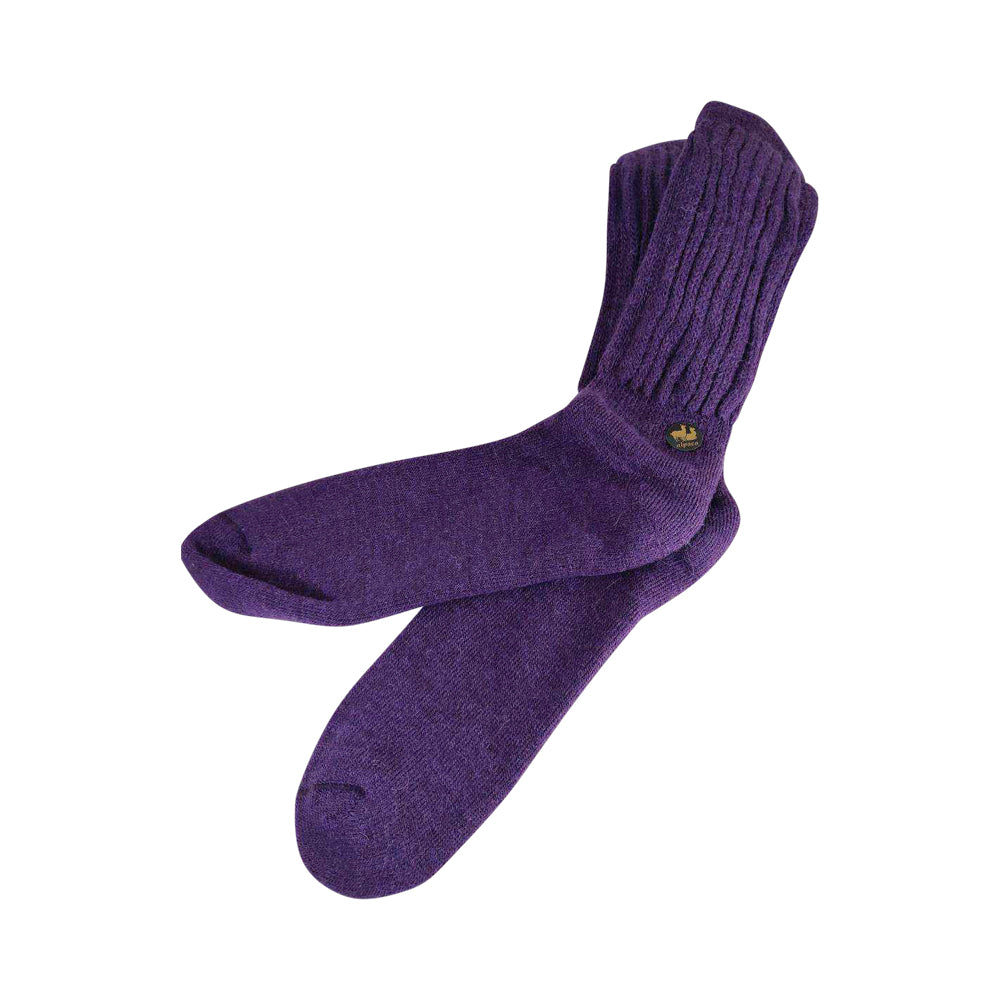 Lancaster baby alpaca extra long socks in a variety of colors handmade in Peru