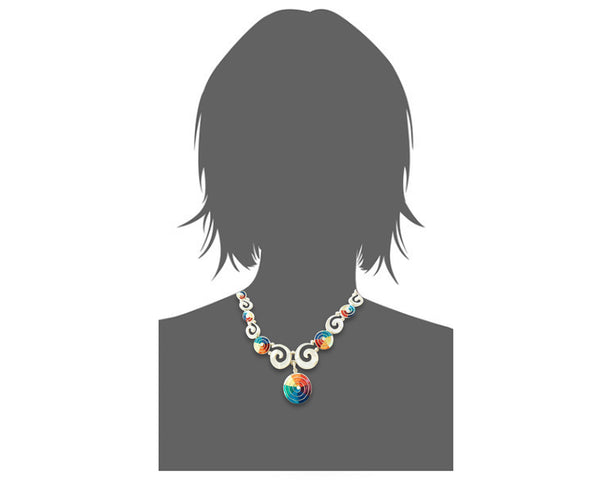 Collar ajustable de plata de ley "Energía Femenina Nazca" de 45,7 a 50,8 cm. 