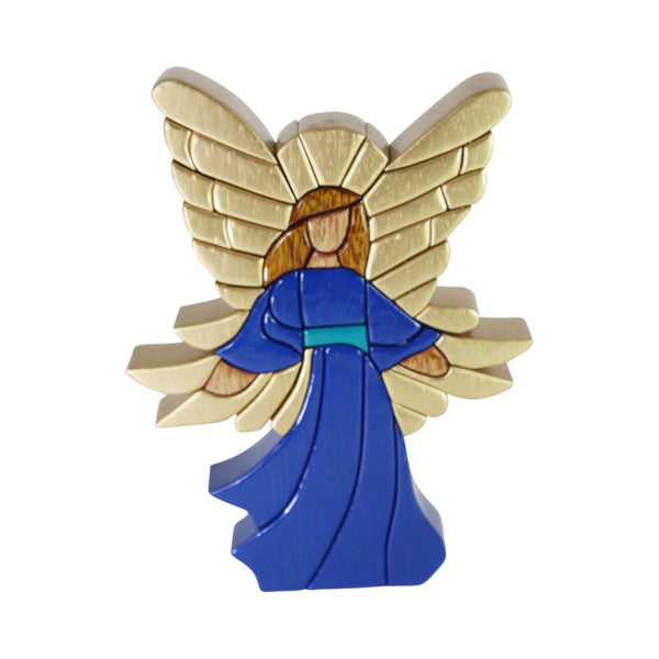 Guardian Angel Reversible Handmade Woodwork Puzzle - Symbol of Protection & Love - Peru Gift Shop