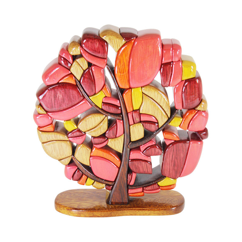 Fall Tree Reversible Handmade Woodworl Puzzle - Symbol of Strength - Peru Gift Shop
