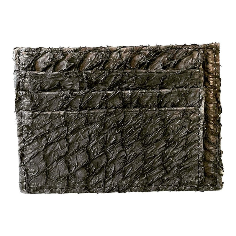 PURPLE GENUINE HANDMADE CROCODILE LEATHER CARD HOLDER MINIMALIST