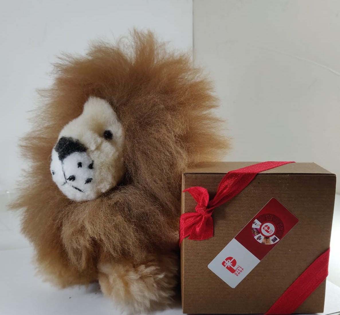 100% Baby Alpaca Fur Lion • Handmade • Hypoallergenic & Pillow Soft • (8 INCH)