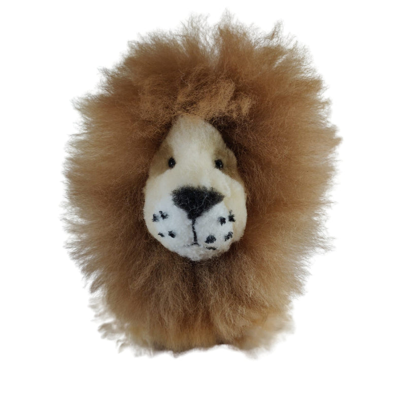 100% Baby Alpaca Fur Lion • Handmade • Hypoallergenic & Pillow Soft • (8 INCH)