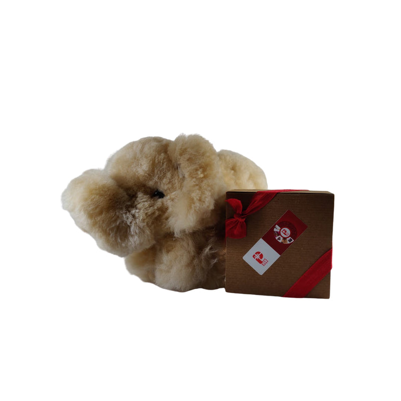 100% Baby Alpaca Fur Elephant • Handmade • Hypoallergenic & Pillow Soft • (12 INCH)