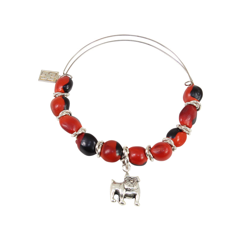 English Bulldog Charm Adjustable Bangle Bracelet