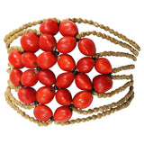 Eco-friendly Good Luck Bracelet for Women w/Meaningful Huayruro Red Seeds - Peru Gift Shop