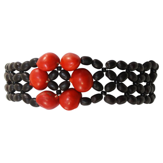 Eco-friendly Women Good Luck Bracelet for Women w/Huayruro Red Seeds 6” - 8.5” - Peru Gift Shop