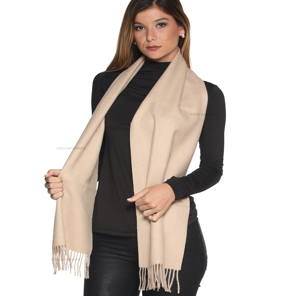 Stylish Pure Peruvian Baby Alpaca Wool Reversible Warm Scarf for Men & Women