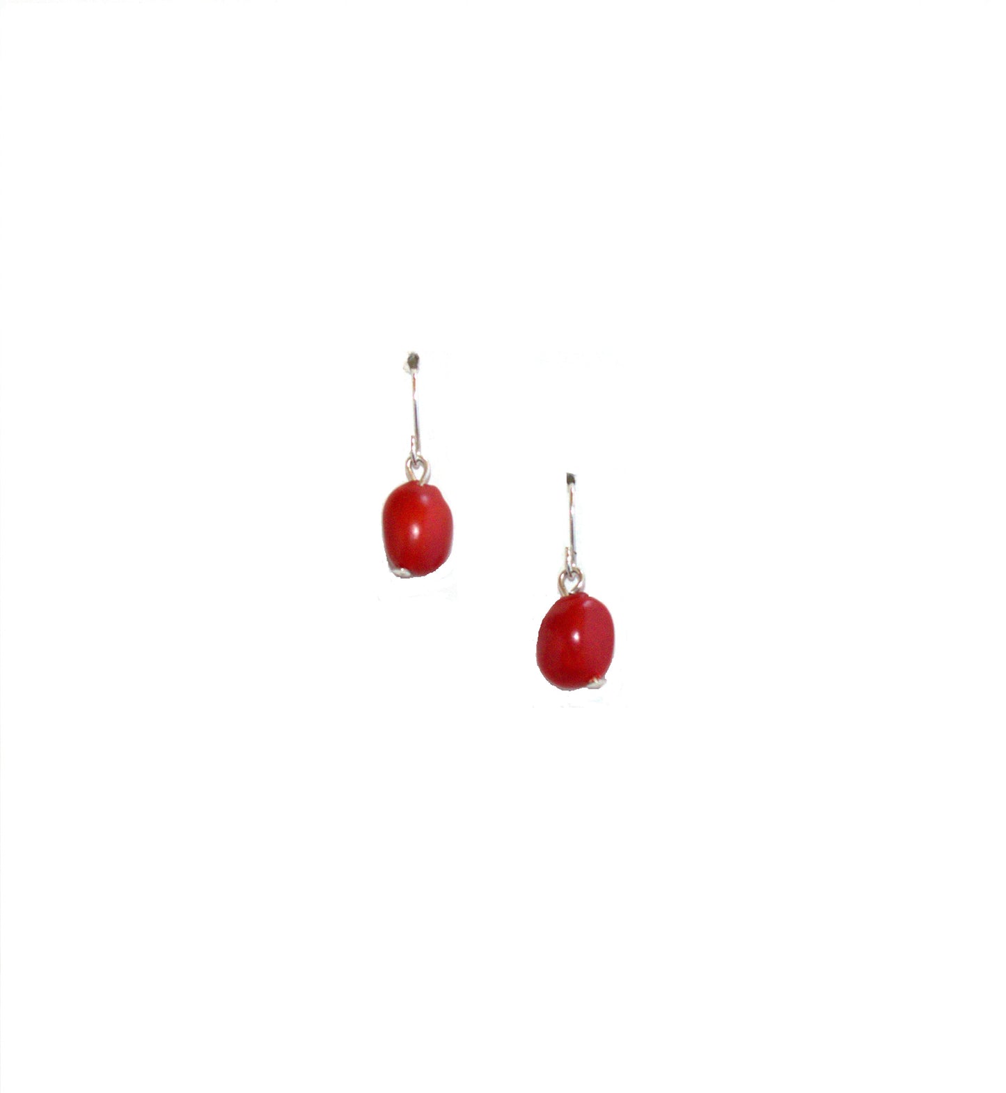 Silver/Gold Dangle Classic Red & Black Good Luck Earrings