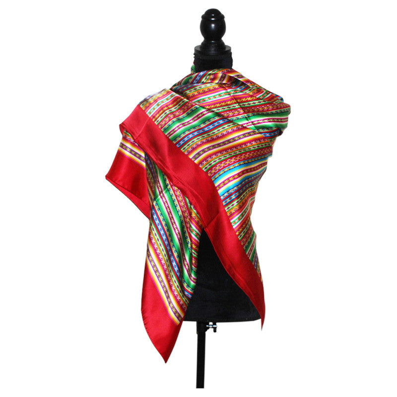 Luxury Pure Silk Reversible Shawl for Women - Peru Gift Shop