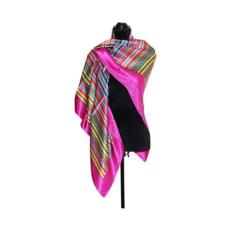 Luxury Pure Silk Reversible Shawl for Women - Peru Gift Shop