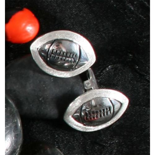 “Moschik” Peruvian Inspired Football Sterling Silver Cufflinks - EvelynBrooksDesigns