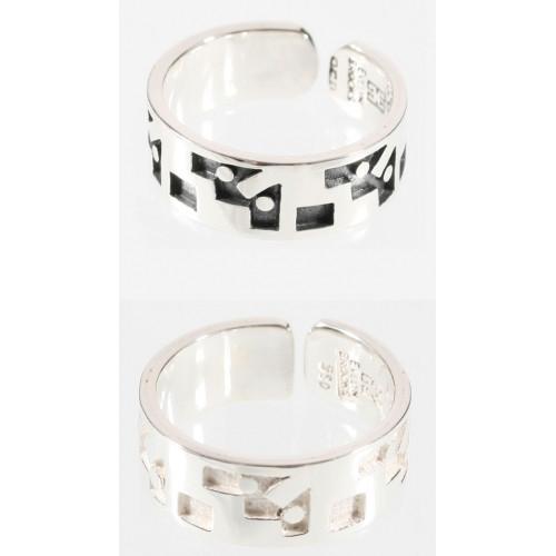 “Moschik” Peruvian Inspired Geometric Love Exchange Unisex Sterling Silver Rings - EvelynBrooksDesigns