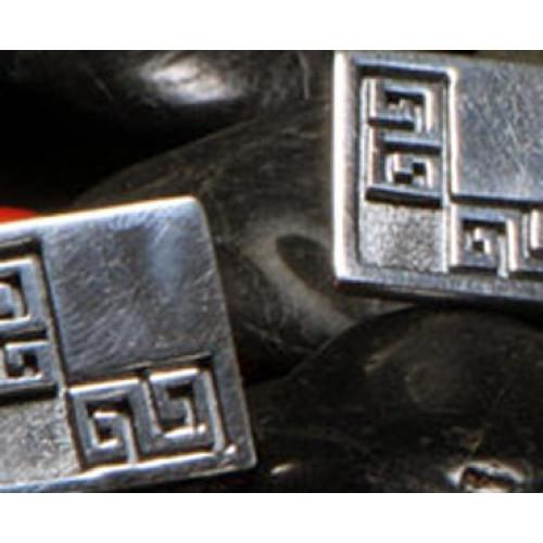 “Moschik” Peruvian Inspired L Shaped Sterling Silver Cufflinks - EvelynBrooksDesigns