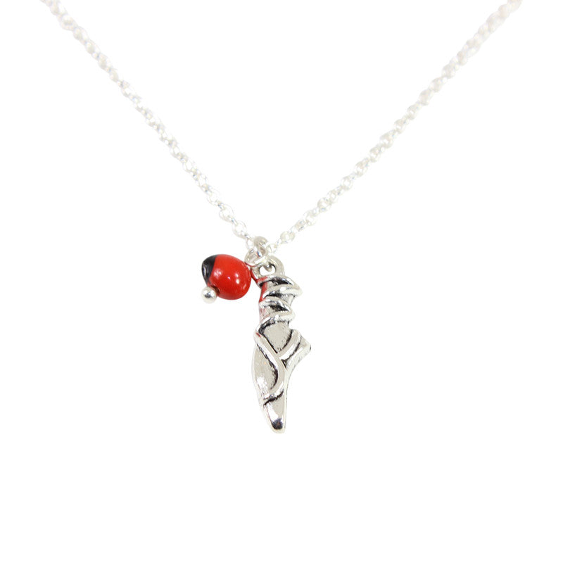 Adjustable Silver Tone Good Luck Charm Necklace w/ Huayruro Red & Black Seed Beads 16" - 18" - Peru Gift Shop