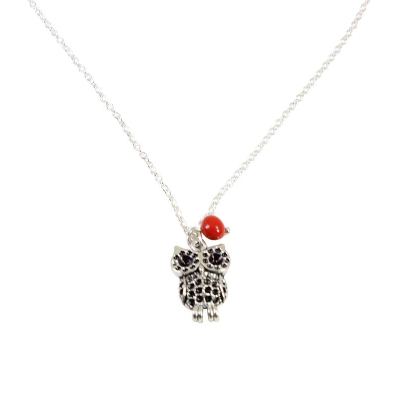 Adjustable Silver Tone Good Luck Charm Necklace w/ Huayruro Red & Black Seed Beads 16" - 18" - Peru Gift Shop